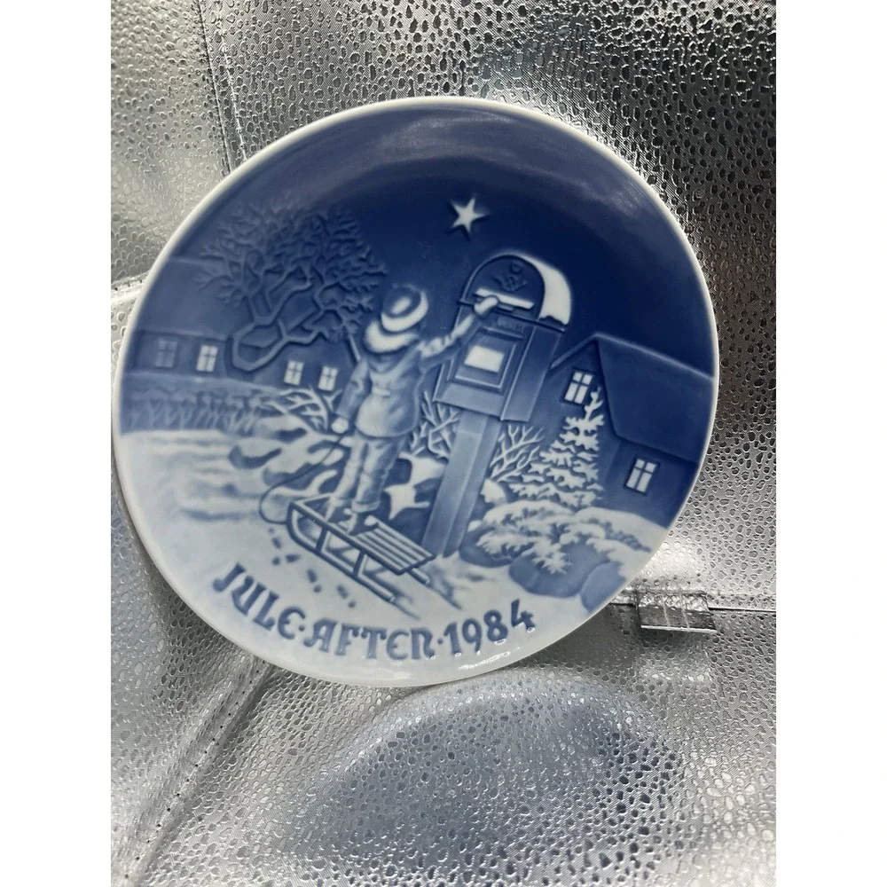 ROYAL COPENHAGEN BING&GRONDAHL PIATTO DI‎ NATALE 1984 ORIGINALE PORCELLANA PRIMA